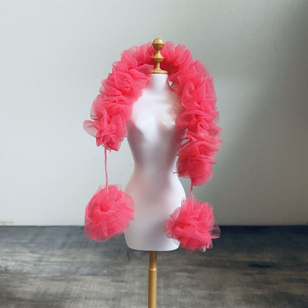 Rainbow High Priscilla Perez Doll Outfit Replacement Pink Fluffy Stole Wrap Boa